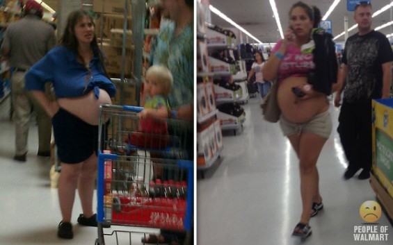 Sexy almost-mamas. At Walmart.