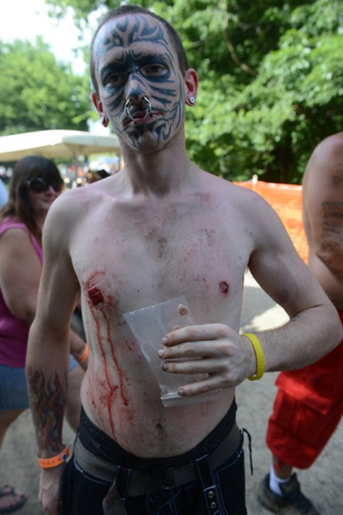 Gathering of Juggalos: Tattoo-Faced Man From Viral Mugshot Cuts Off Nipple, Staples Body