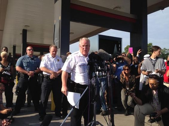 At a news conference six days after the killing, Ferguson Police Chief Tom Jackson revealed that Brown had been involved in a robbery moments before his death. - Chad Garrison