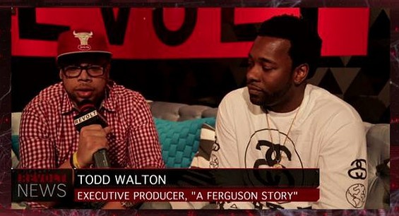 Lonnie Edwards and Todd Walton get interviewed about A Ferguson Story. - Revolt TV
