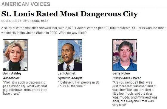 The Onion Takes on St. Louis' "Most Dangerous City" Moniker