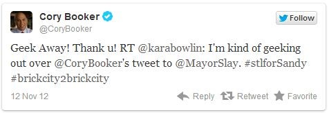 Newark Mayor Cory Booker Gets Gushy for St. Louis on the Twitter