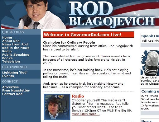 Message Behind Blagojevich's New Website: In Rod We Trust