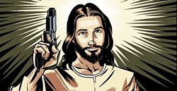 Portrait of Jesus as a thug.