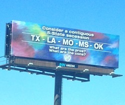 Billboard on I-44 Asks Missourians to "Consider" Seceding with TX, OK, LA and MS