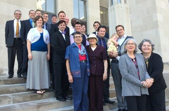 The victorious couples on the courthouse steps. - ACLU OF MISSOURI