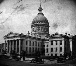 The Old Courthouse as it looked then -- and now.