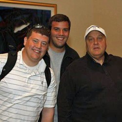 Jonathan Gold (left) and Rick Majerus in 2007, the year the coach took over SLU's basketball program.
