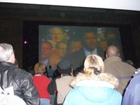 Crowd at Moolah Theatre Shouts, Screams and Sings (Poorly) For President Obama