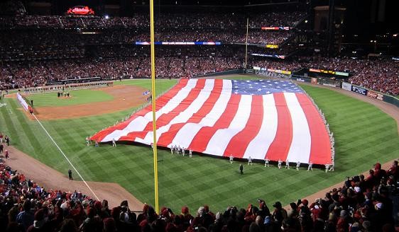 Observation 1: That was a friggin' big flag they unfurled at the start of the game.