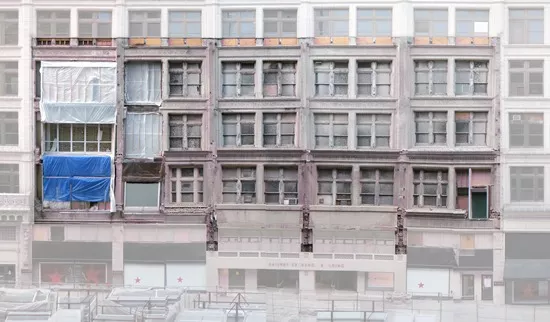 The Railway Exchange Building, shortly after the demolition of the bridge that connected it to the old St. Louis Centre. - Courtesy of Forum Studio