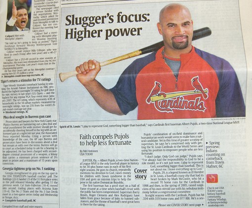 In USA Today, Pujols 'Still Steamed' at Fox 2 Over Steroids Error