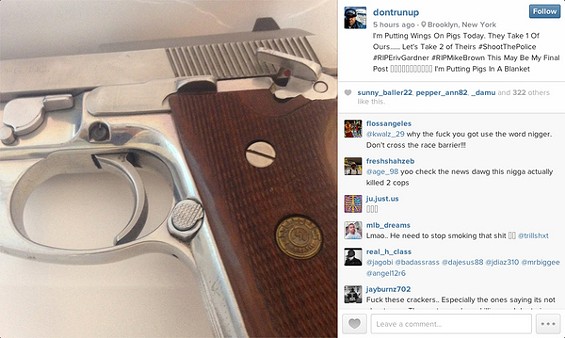 An Instagram post Brinsley published hours before killing two police officers. - INSTAGRAM