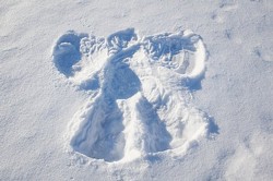 Is it a snow angel or a saint?