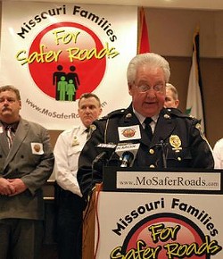 Hazelwood Police Chief Carl Wolf launches Missouri Families for Safer Roads in 2009. - mosaferroads.com