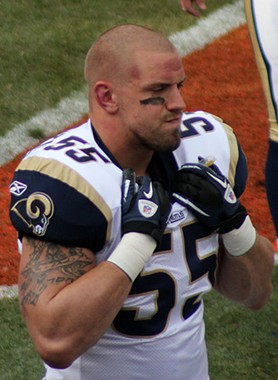 James Laurinaitis is the man in the middle for the Rams, but he needs help on the outside. - commons.wikimedia.org