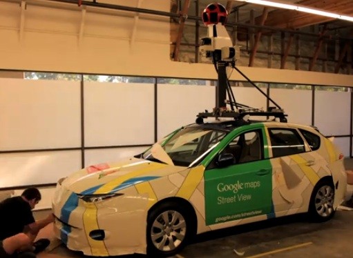 Example of the Street View car. - via