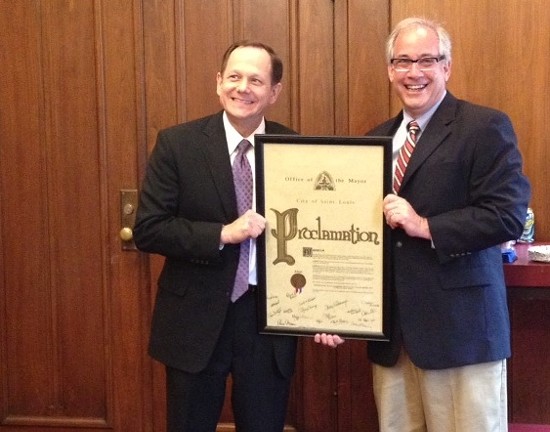 Mayor Francis Slay officially becoming the longest serving mayor in the city. - Courtesy of Maggie Crane