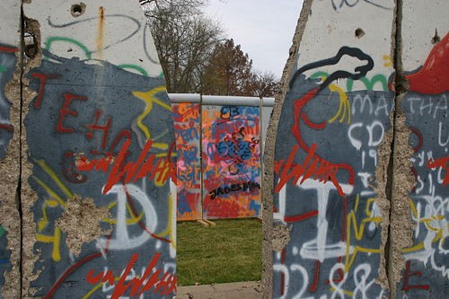Foreground: original Berlin Wall. Background: Berlin Wall of Westminster. - Rob Crouse