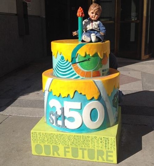 Johnny Slouch loves discovering St. Louis birthday cakes. - Courtesy of Travis Sheridan