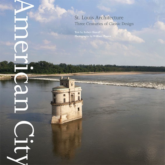 The intake tower at the Chain of Rocks bridge serves as the cover image for Robert Sharoff and William Zbaren's new book about St. Louis architecture.