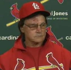 La Russa of his eye: It's like bad makeup in a horror movie. - Image via Fox Sports Midwest
