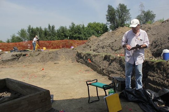 Joseph Galloy and a team of archaeologists are digging into Brooklyn, Illinois this week. - Danny Wicentowski