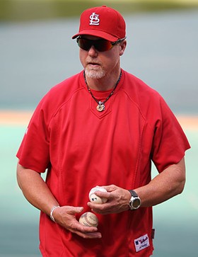 Mark McGwire is one of five coaches from Tony La Russa's 2011 staff who will return next season under new manager Mike Matheny. - commons.wikimedia.org