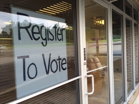The headquarters of Heal STL, a nonprofit that has been registering voters in Ferguson. - Lindsay Toler