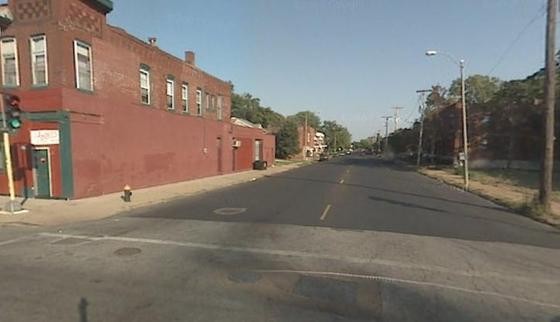 The 4300 block of Lee as viewed from N. Newstead Avenue.