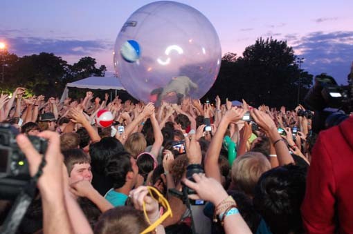 From the Flaming Lips' show on Sunday night at Pitchfork Music Festival in Chicago.