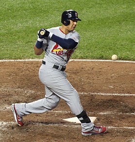 Jon Jay wins our Worst Plate Appearance of the Night award. - commons.wikimedia.org