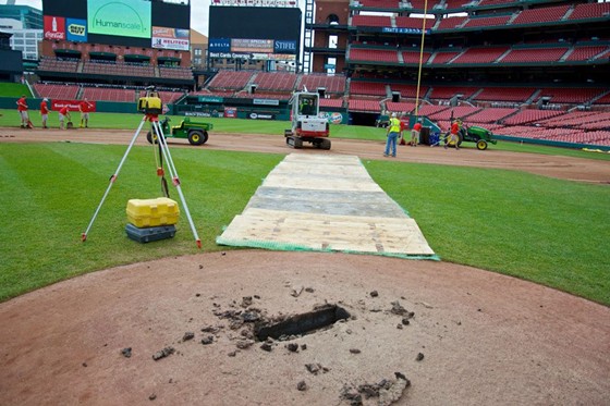Busch Stadium Is Becoming a Soccer Field for Man City vs. Chelsea F.C. Match (PHOTOS)
