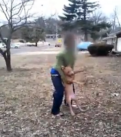 A St. Louis County teen posted a video of him abusing a pit-bull puppy on Facebook. - YOUTUBE