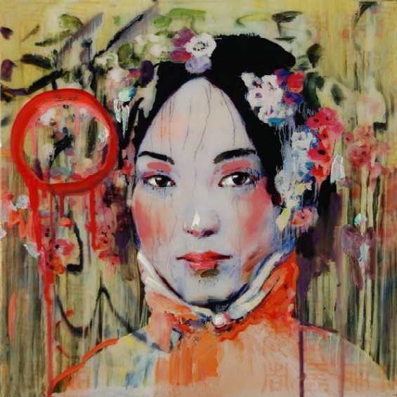Summertime 1 (Teng Lou), from Hung Liu's Za Zhong (Bastard Paintings) at Bruno David Gallery. - Hung Liu
