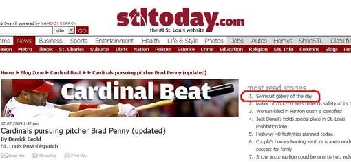 A screen capture from yesterday -- Monday, Dec. 7 - stltoday.com