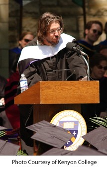 David Foster Wallace delivering the commencement address at Kenyon College in 2005. - image via