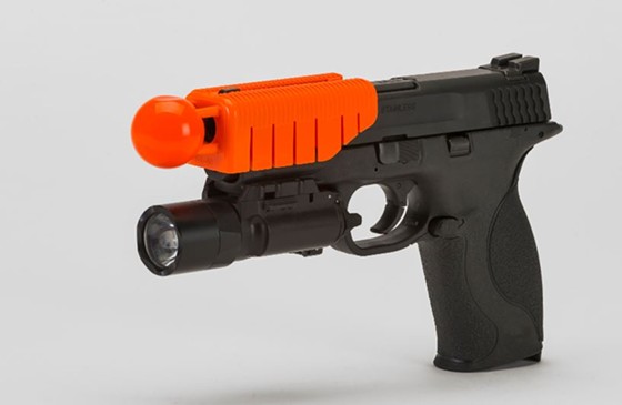 Don't let it's cute nickname, the "Bozo Round," fool you. This pistol attachment will mess you up. - Alternative Ballistics