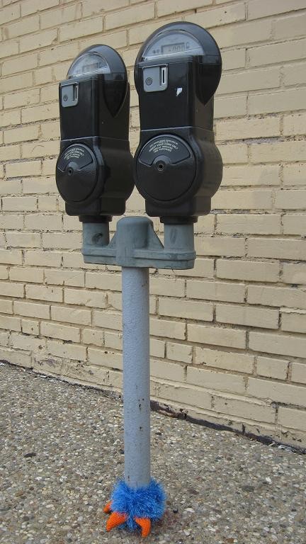 Tivoli parking meters done got yarnbombed. - Photo by Nicholas Phillips