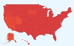 The national flu map, by Google.