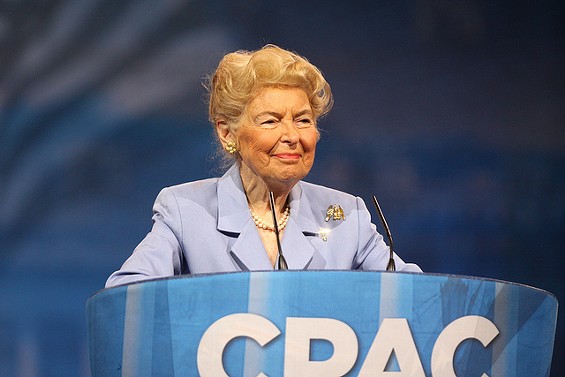 Phyllis Schlafly knows how to keep women from getting raped on college campuses: don't let them into college. - Gage Skidmore via Flickr