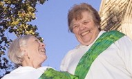 Priests-to-be Rose Marie "Ree" Hudson and Elsie McGrath