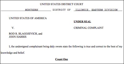 File: View the Criminal Complaint Against Illinois Gov. Rod Blagojevich