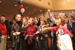 Big boos as Romney won Missouri by ten percent. - Leah Greenbaum