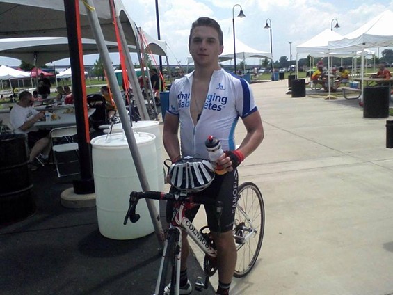 James Lewallen stands astride his bike after the 100-mile Tour de Cure race in St. Louis two months prior to a run-in with a motorist. - Courtesy of James Lewallen