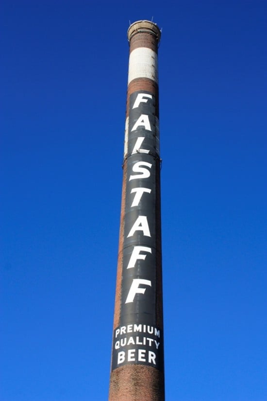 The Falstaff Logo on Plant No. 5 Smokestack