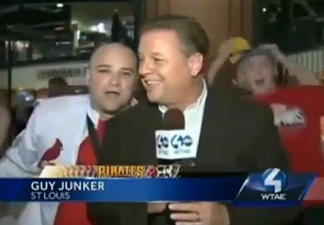 Cardinals Fan Gives Pittsburgh News Anchor Kiss of Death After Pirates Loss