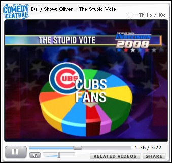 Undecided Voters Are Stupid, Some are Cubs Fans, Jokes Daily Show