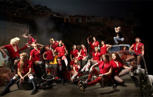 The team photo for the M-80s of the Arch Rival Roller Girls. - Image Via archrivalrollergirls.com
