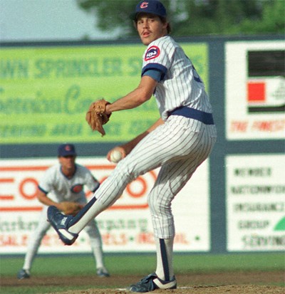 Maddux with the Iowa Cubs in 1987.